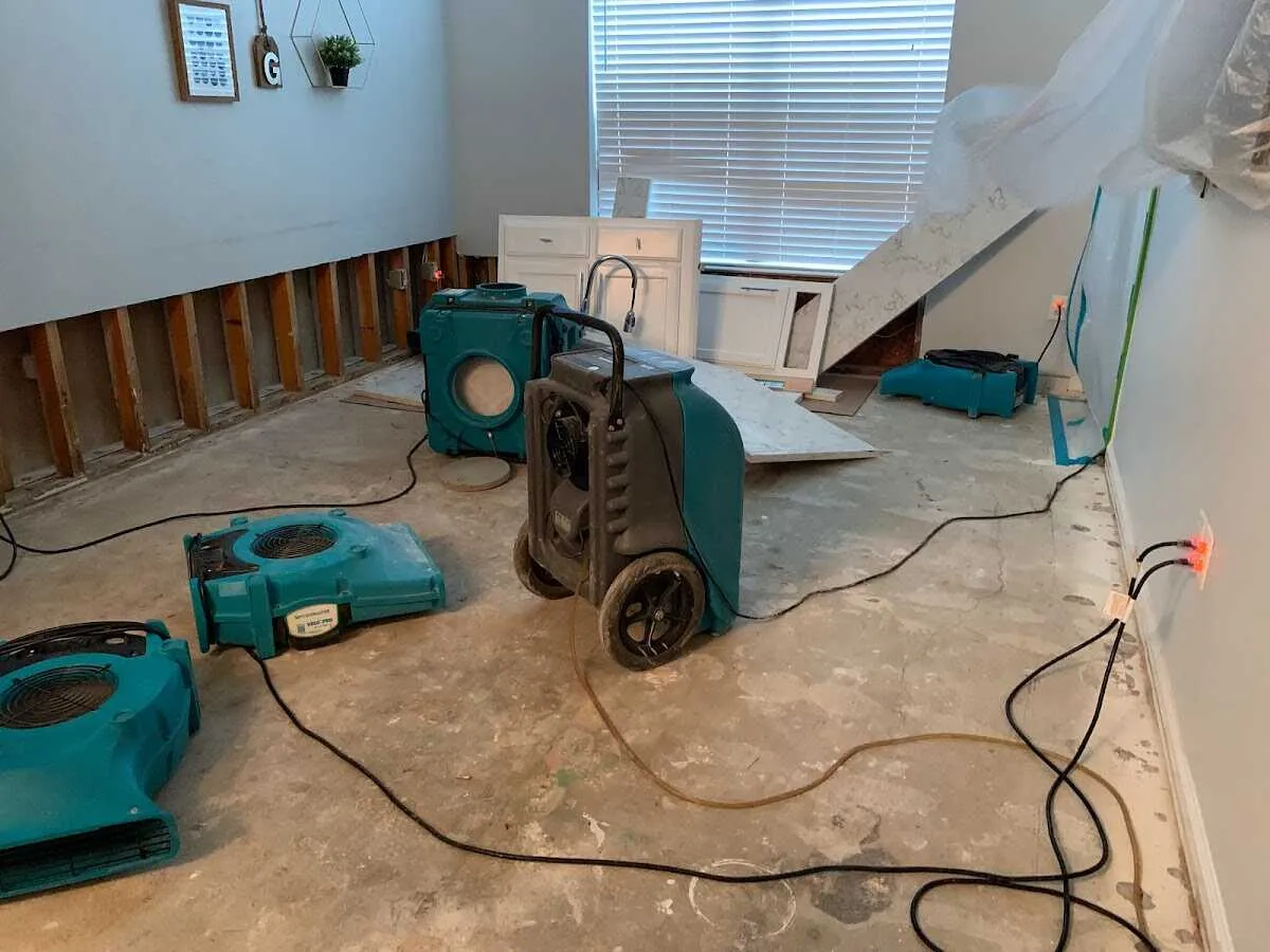 Dehumidifier in flood-cut room for Water Extraction & Removal in Deerfield